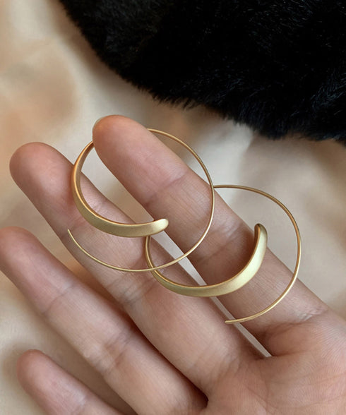 大ぶり マット フープピアス  韓国風 レディース サークル シンプル おしゃれ 上品 アクセサリー ゴールド きれいめ 耳飾り 両耳 韓国ファッション 98XIJIN-001